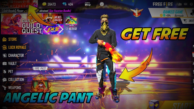 Free Fire Angelic Pant Zip Config Glitch File Download Ff