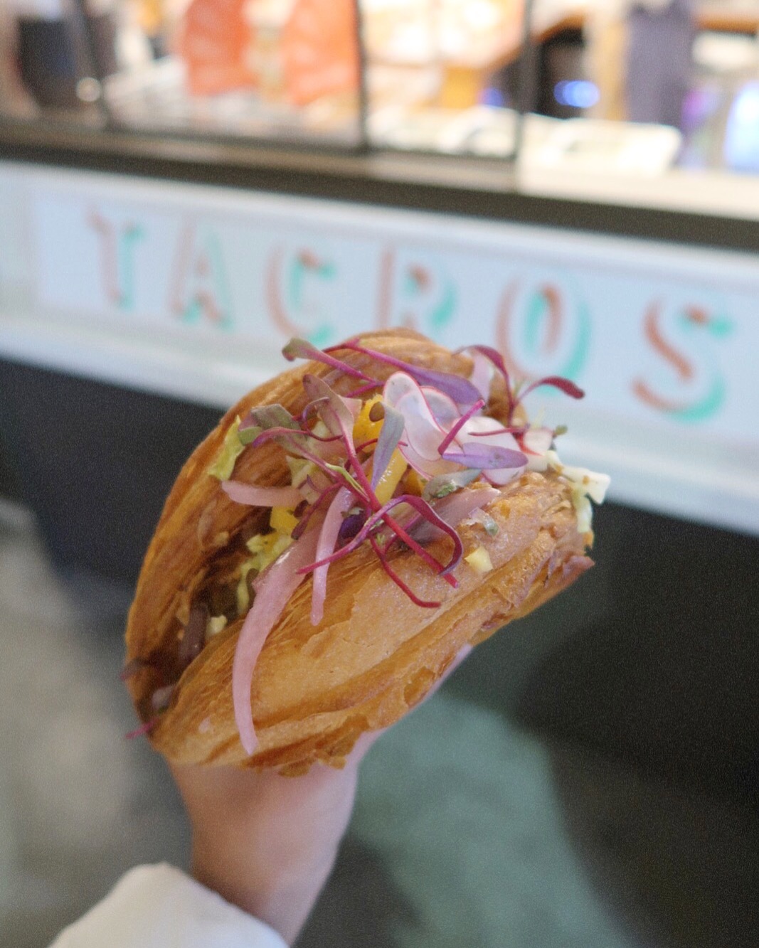 Vive La Tarte debuts the Tacro, a croissant and taco hybrid, at their second location in San Francisco's Ferry Building. 