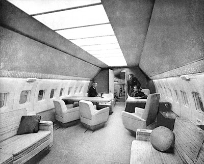 1960 Interior of Boeing 707 first jet powered Presidential aircraft call 