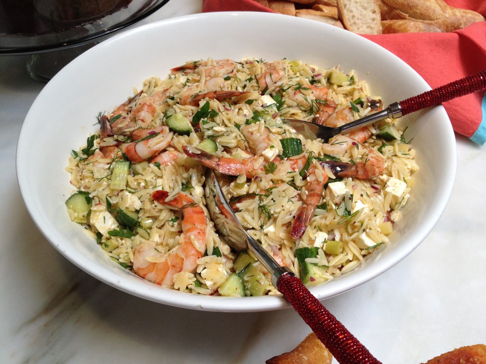 Two Salads Adapted From Ina Garten Roasted Shrimp And Orzo And Beets With Orange Vinaigrette C H E W I N G T H E F A T
