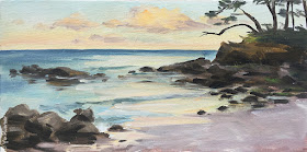 Sunset, oilpainting, baie, bay, couche de soleil