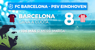 Paston Megacuota champions Barcelona vs PSV 18 septiembre