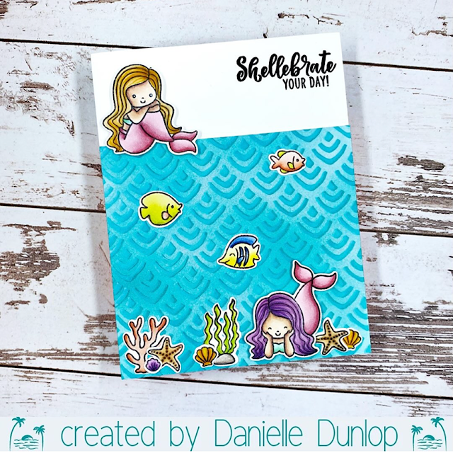 Sunny Studio Stamps: Mermaid Kisses Customer Card by Danielle Dunlop