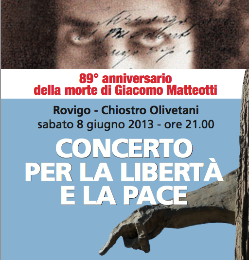 concerto per la libertà e la pace - 89 anniversario della morte di Giacomo Matteotti, Rovigo