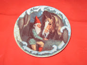 This plate shows a tomte taking care of the farmer's horse.