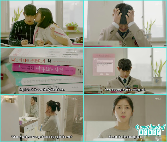 jik couldn't concentrate on studying because of Ha Roo thoughts - Uncontrollably Fond - Episode 15 Review