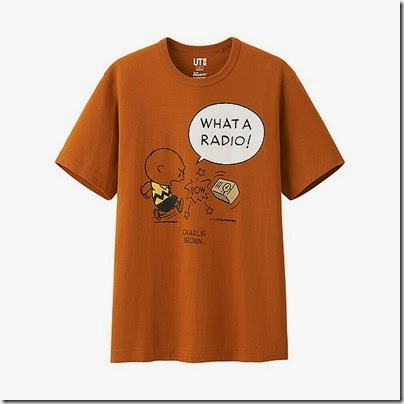 Uniqlo Peanuts Graphic Short Sleeve T Shirt Man Dark Orange