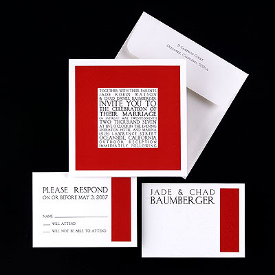 red wedding cards