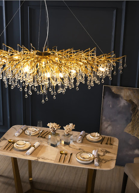 Deal of day:_crystal chandelier-Golden Branch Crystal Chandelier with _30%Discount