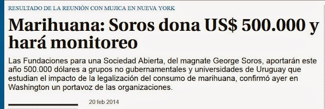 Resultado de imagen de Marihuana  Uruguay Soros