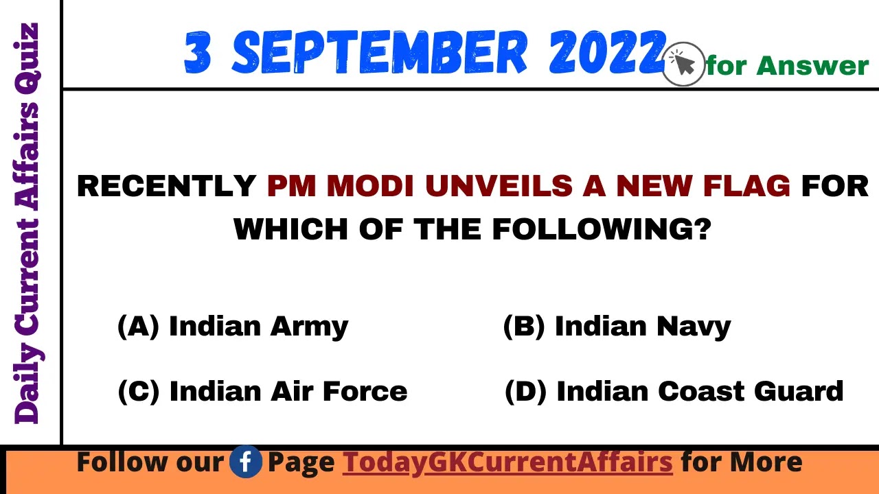 Today GK Current Affairs on 3rd September 2022