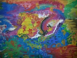 Art by Sundus E.-Abstract expressionist painting
