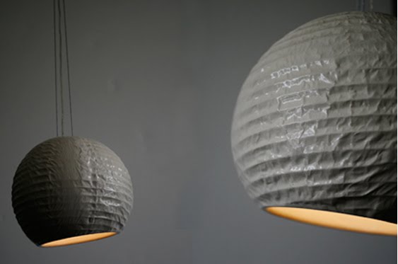 daily paper fix : paperclay lamp