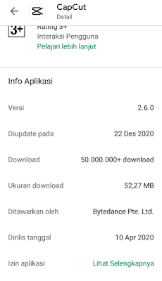 Aplikasi Editor video CapCut