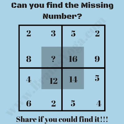 Easy Maths Brain Teaser to find the missing number