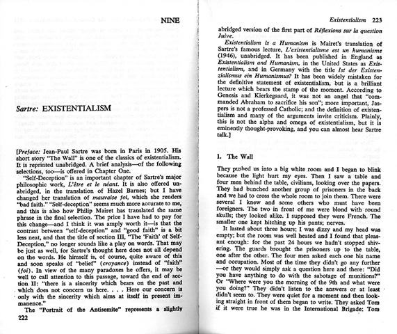 the wall sartre
