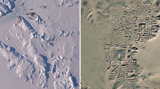 Ruinas de una antigua ciudad encontrados en la Antártida