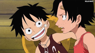 ワンピースアニメ 505話 エース ルフィ ACE LUFFY | ONE PIECE Episode 505