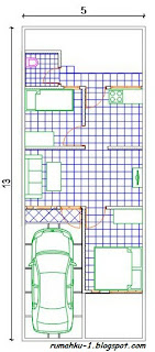 contoh denah rumah minimalis type 38/65