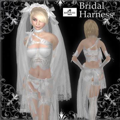 This dress is not your usual wedding dress features sexy harness in white