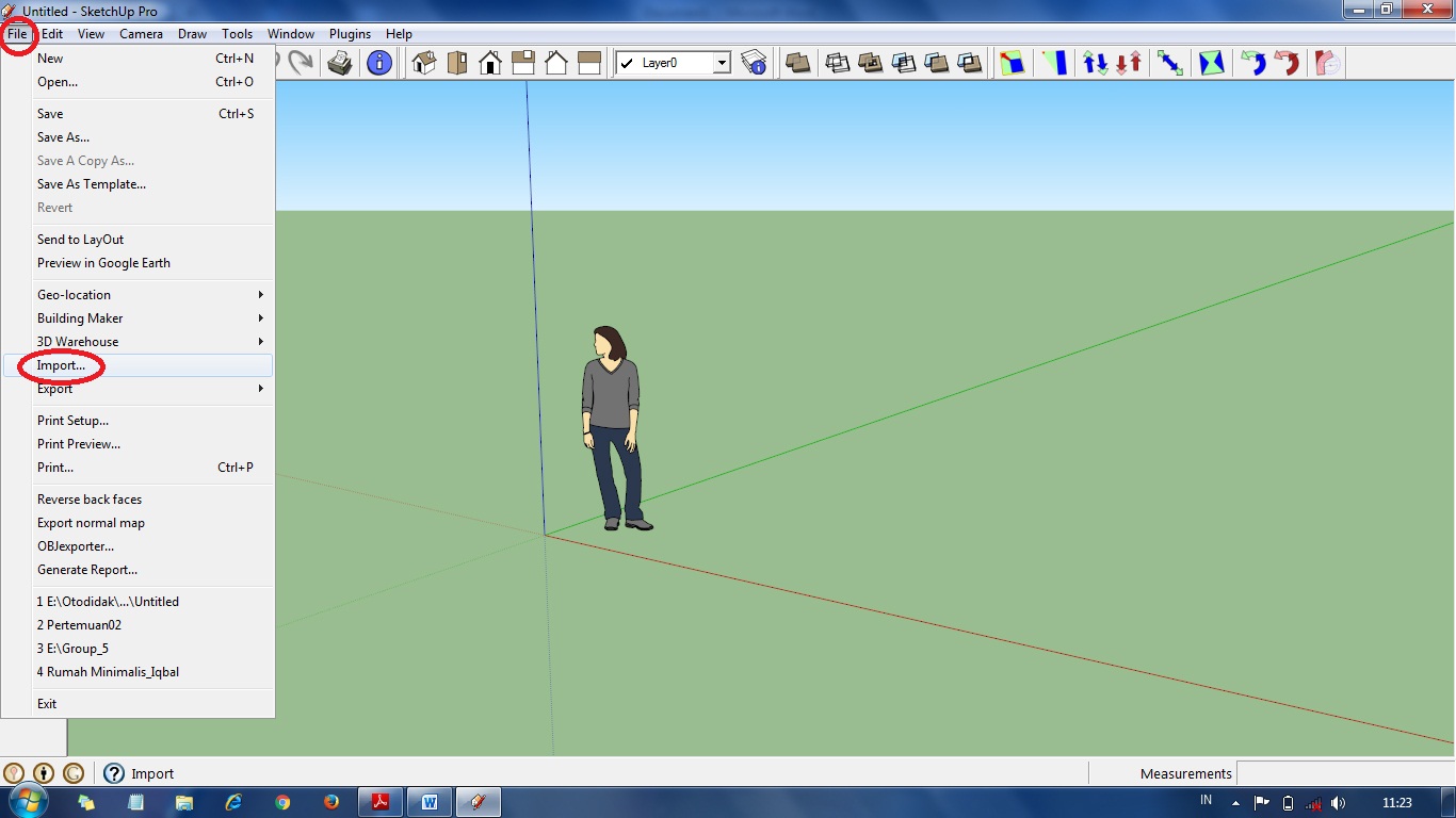 Cara Mudah Memasukkan File AutoCad Ke Dalam SketchUp Trik IQbal