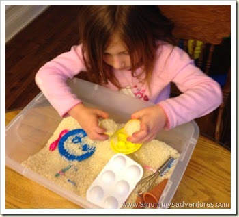 Rice Sensory Bin