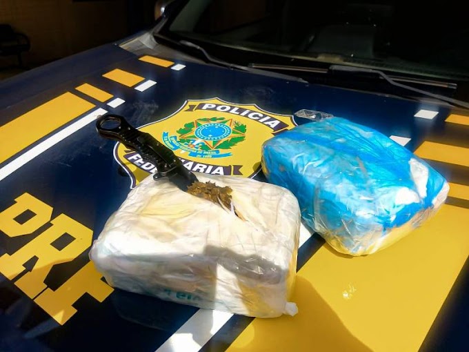 Agentes da PRF flagram passageira de ônibus levando droga avaliada em R$ 2 mil de Porto Velho para Cuiabá