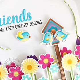 Sunny Studio Stamps: Friends & Family and A Bird's Life Friendship Card by Amy Yang