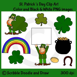 St. Patrick's day clip art for TPT teachers and bloggers making resources