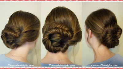 Fishtail updo hairstyle tutorial