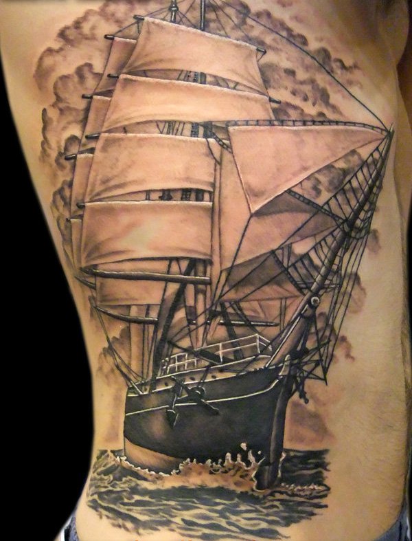 tatuagem barco