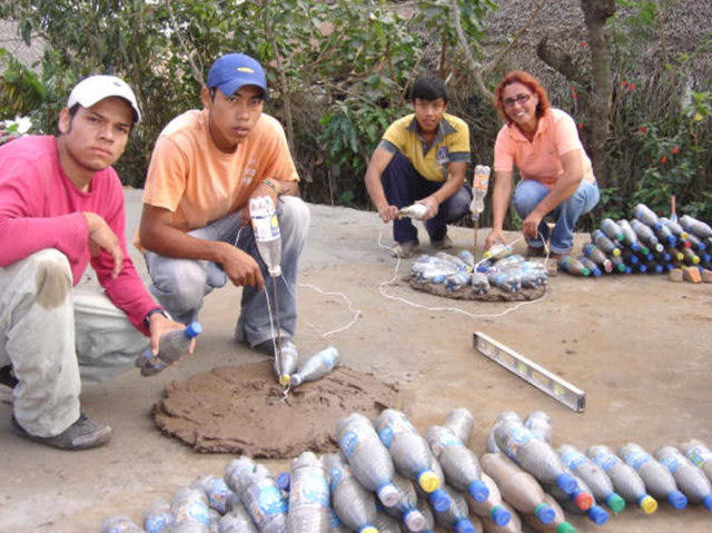 House built from PET bottles