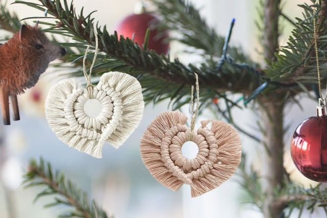 heart ornament xmas boho