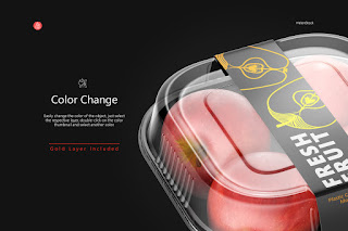 Plastic Container with Apples Mockups