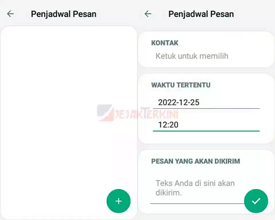 cara menjadwal pesan gbwhatsapp