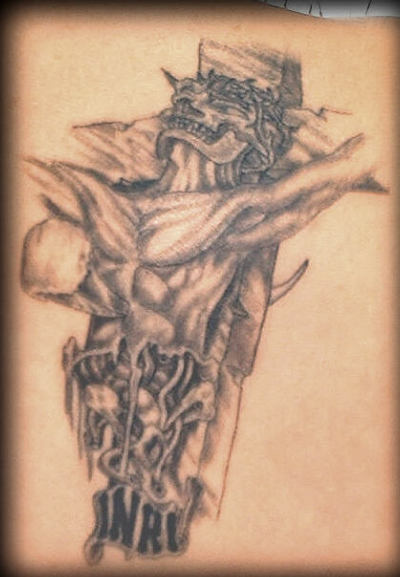 Jesus on cross tattoo