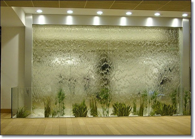 Design Rumah Idaman Warna warni Air  Terjun  Dinding  Kaca
