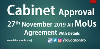 Cabinet Approval 27th November 2019 All MoU and Agreements with Details