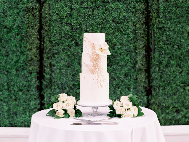 white wedding cake