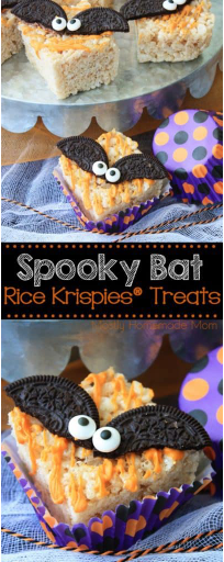 Spooky Bat Halloween Rice Krispie Treats
