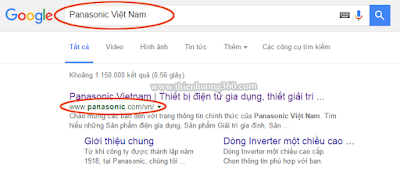 Cách tìm Đại lý độc quyền điện Panasonic trên Google