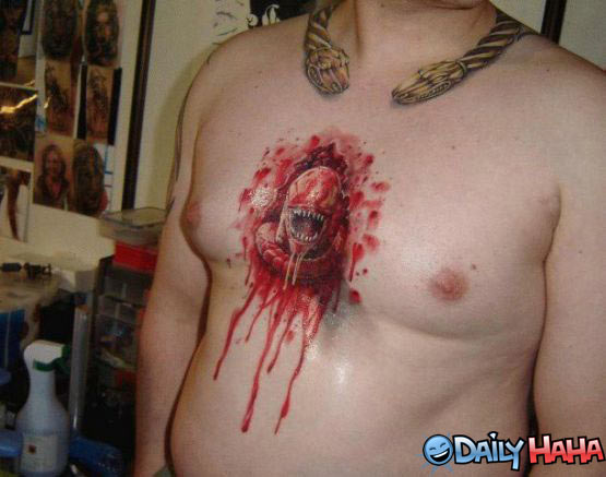 skin rip tattoo. 3d tattoo