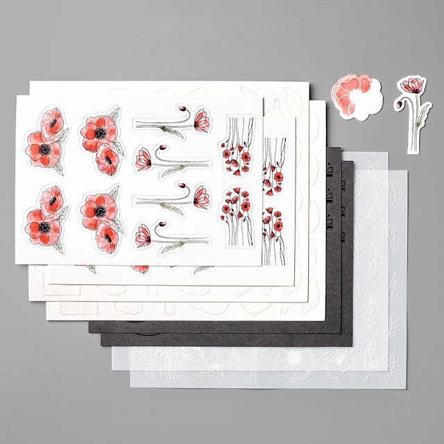 Craftyduckydoodah!, Painted Poppies, Peaceful Poppies Elements, Susan Simpson UK Independent Stampin' Up! Demonstrator, #JOSTTT014, Supplies available 24/7 from my online store, 