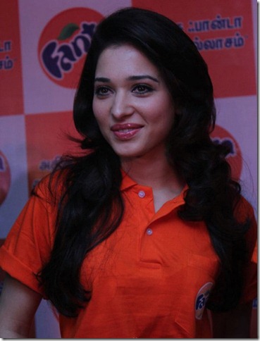 Tamil Actress Tamanna meets Fanta Contest Winners Stills