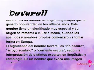 significado del nombre Deverell