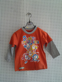 Kaos Omuskids 5 Waktu Menuju Surga Untuk Anak ukuran S warna orange kombinasi abu