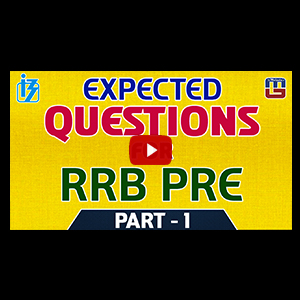 Expected Questions For RRB PRE | Part 1 | Reasoning | IBPS RRB Special 2017 