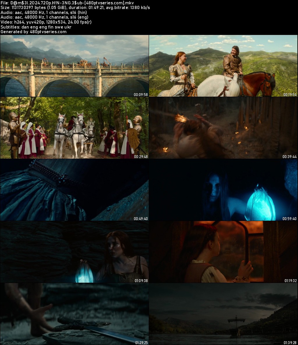 Watch Online Free Damsel (2024) Full Hindi Dual Audio Movie Download 480p 720p Web-DL