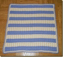 Blue and white newborn afghan