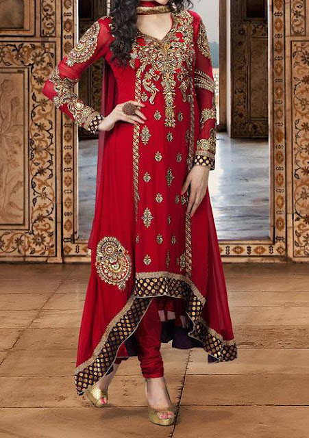 Tail style gown for girls new fashion in Pakistan 2016
